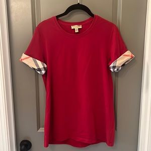 Burberry Brit Rolled Sleeve Stretch T-shirt